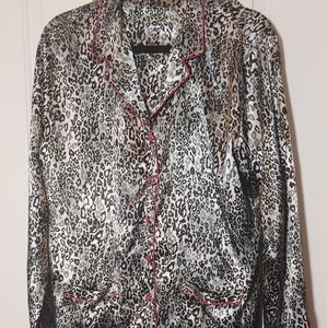 Silk Leapord Print Pajama Set